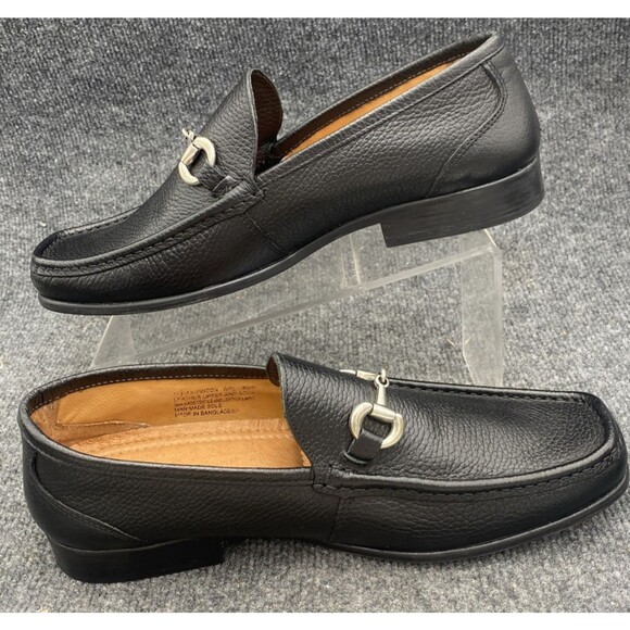 Alfani Brandon Mens Bit Loafer Black Leather Buckle Slip On Shoes 11.5 M - Picture 6 of 16